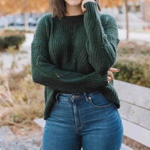 NWT Madewell Charley Pullover Sweater in Green Size Medium